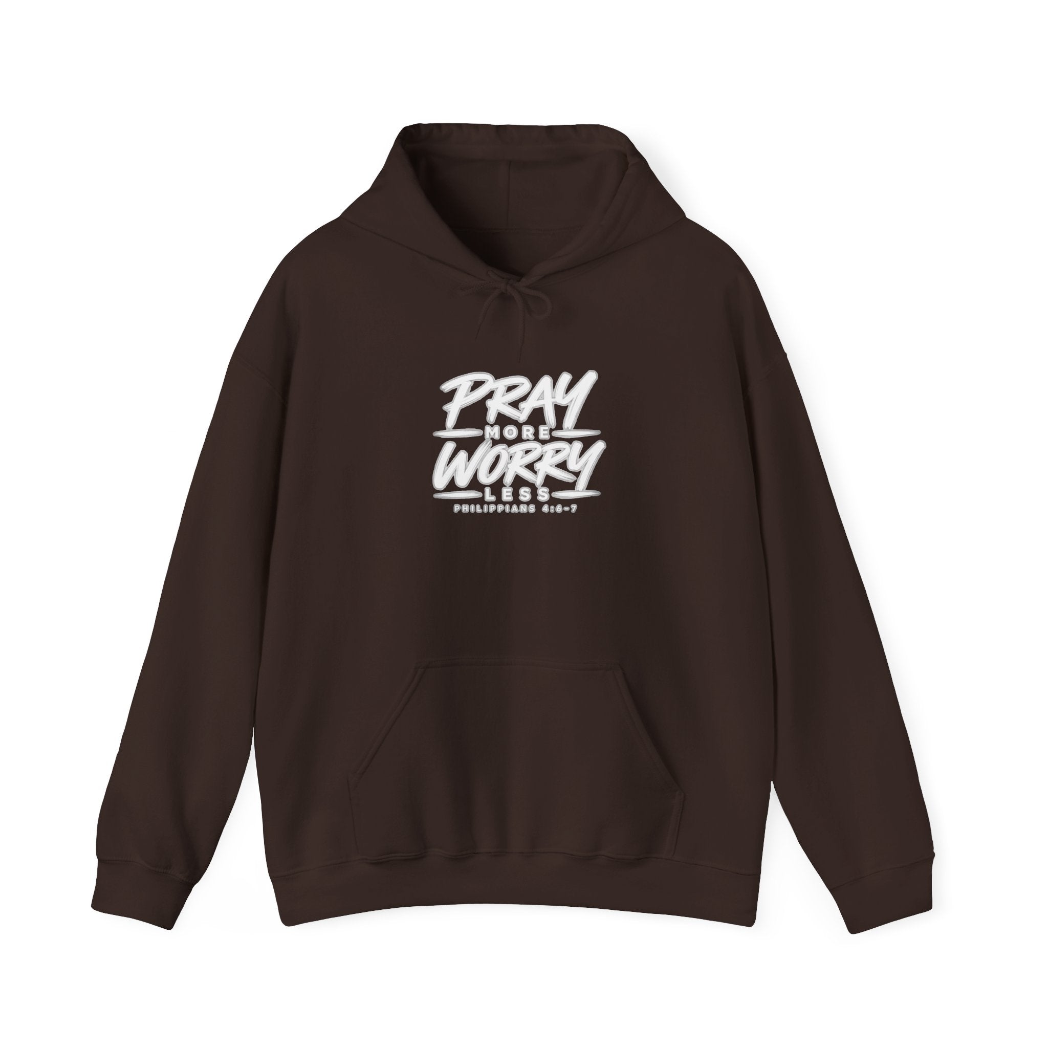 Pray More Worry Less Hoodie – Philippians 4:6–7 Christian Sweatshirt