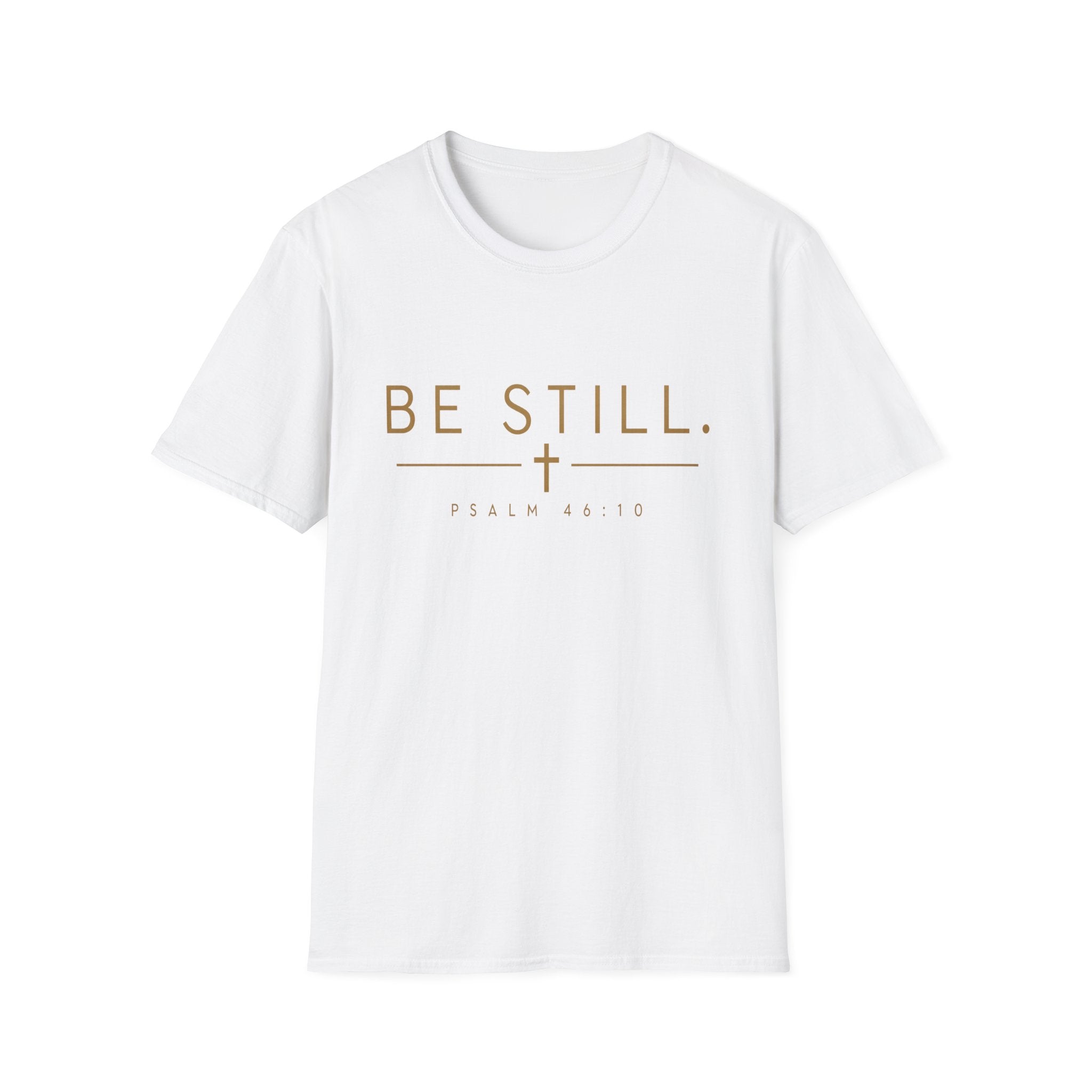 Be Still Christian T-Shirt – Psalm 46:10 Minimalist Faith Graphic Tee