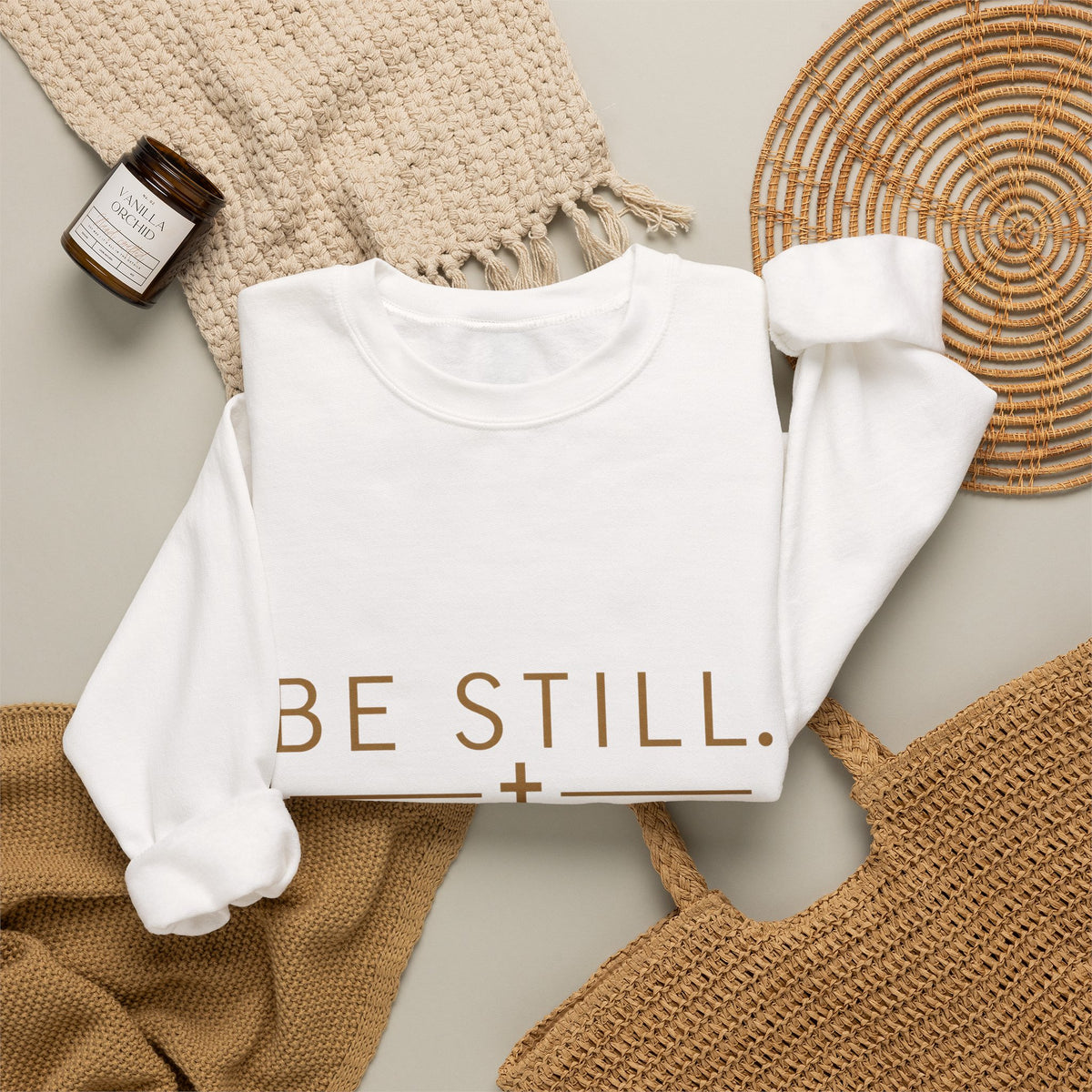 Be Still Christian Crewneck Sweatshirt – Psalm 46:10