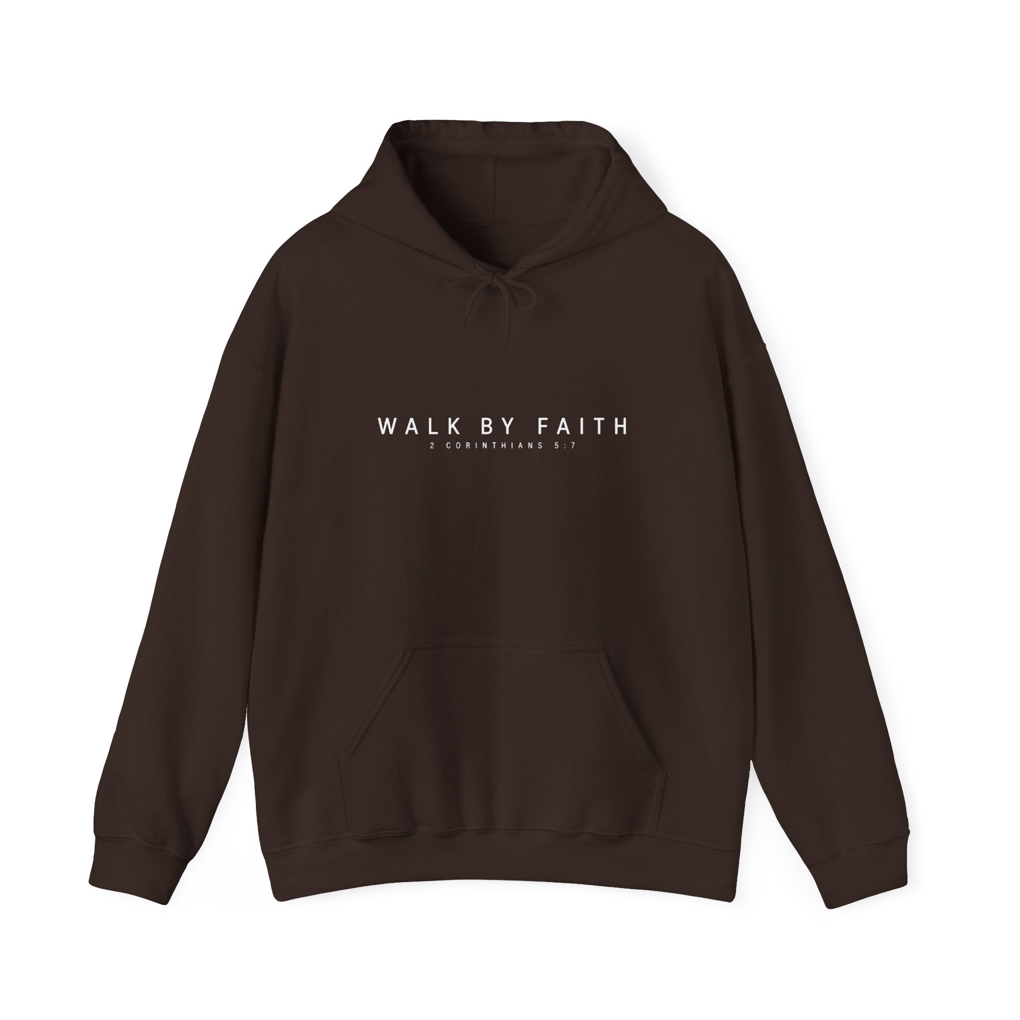 Walk By Faith Hoodie – 2 Corinthians 5:7 Christian Sweatshirt