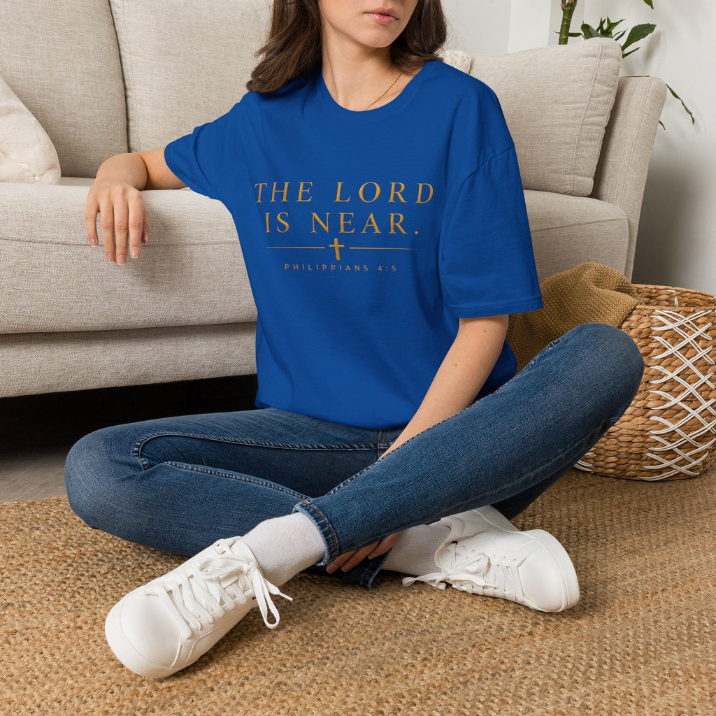 The Lord Is Near Christian T-Shirt – Philippians 4:5 Minimalist Faith Tee