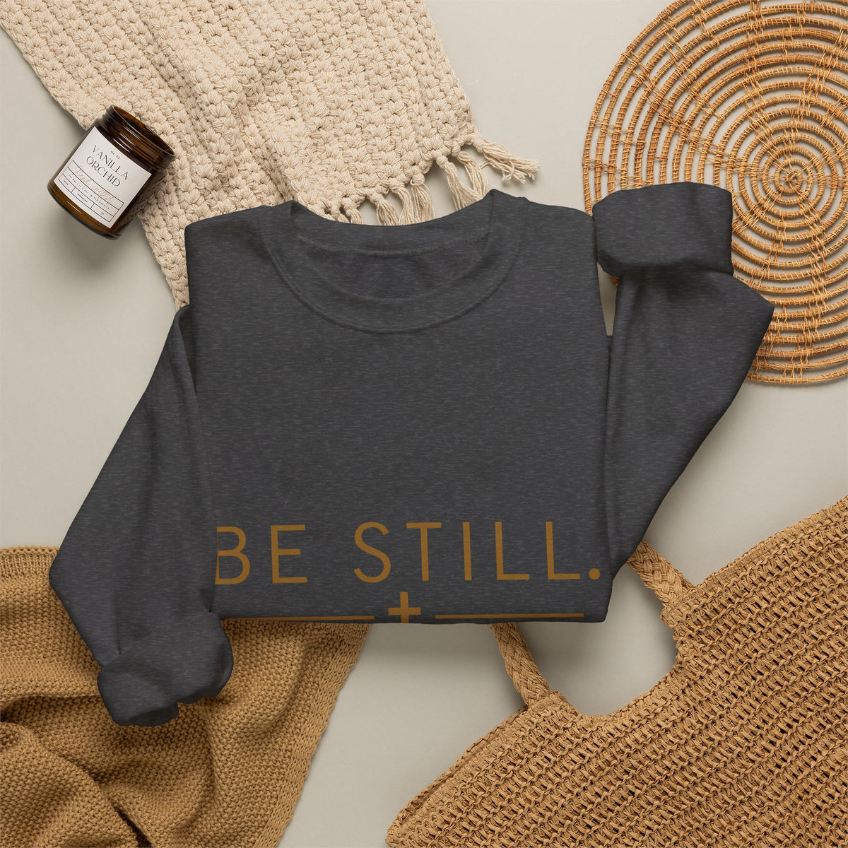 Be Still Christian Crewneck Sweatshirt – Psalm 46:10