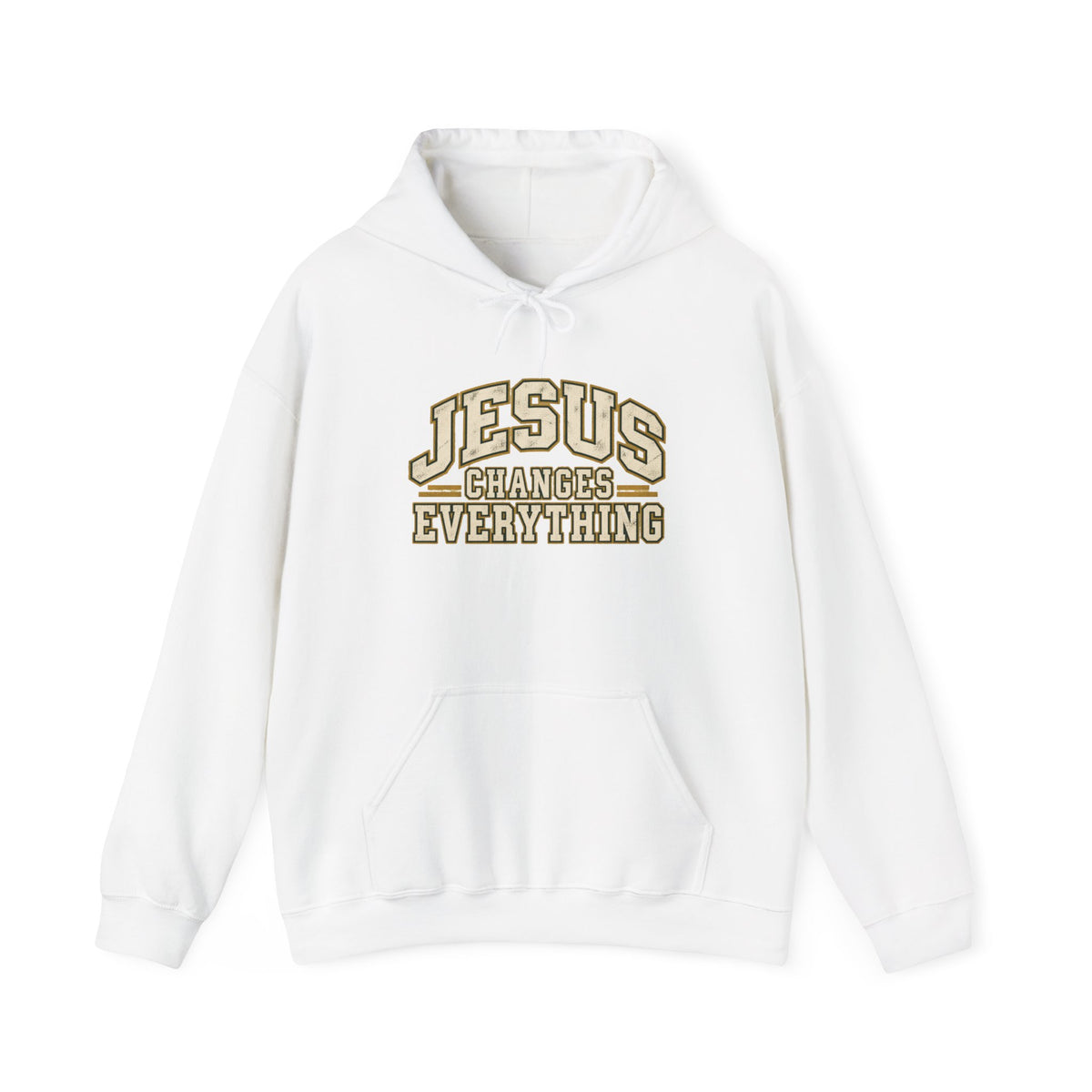 Jesus Changes Everything – Vintage Varsity Hoodie