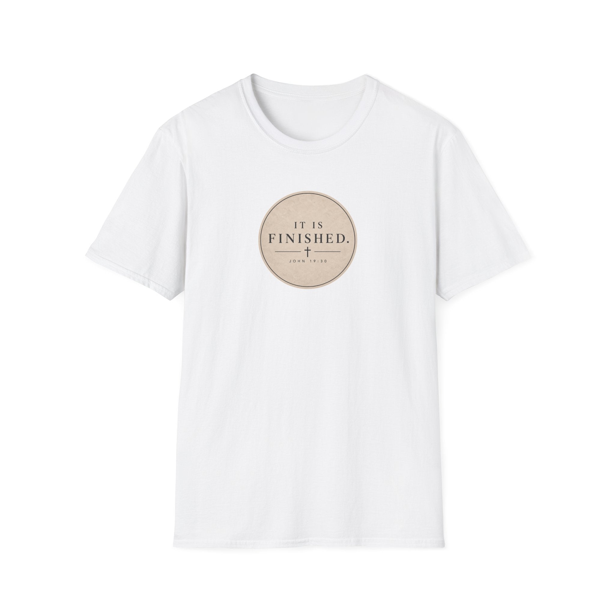 It Is Finished Christian T-Shirt – John 19:30 Minimalist Faith Graphic Tee