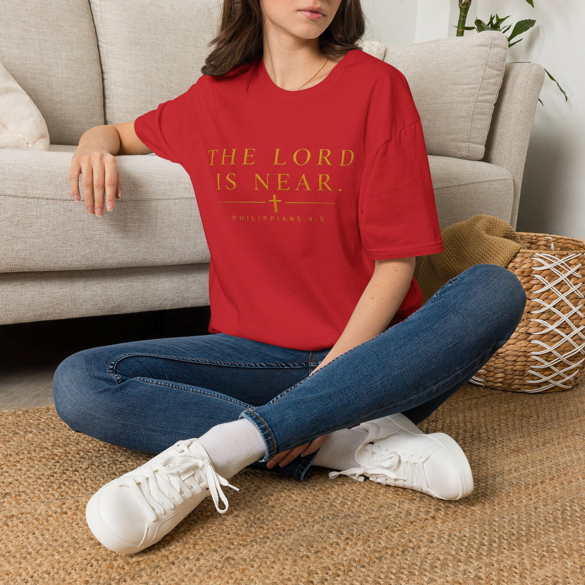 The Lord Is Near Christian T-Shirt – Philippians 4:5 Minimalist Faith Tee