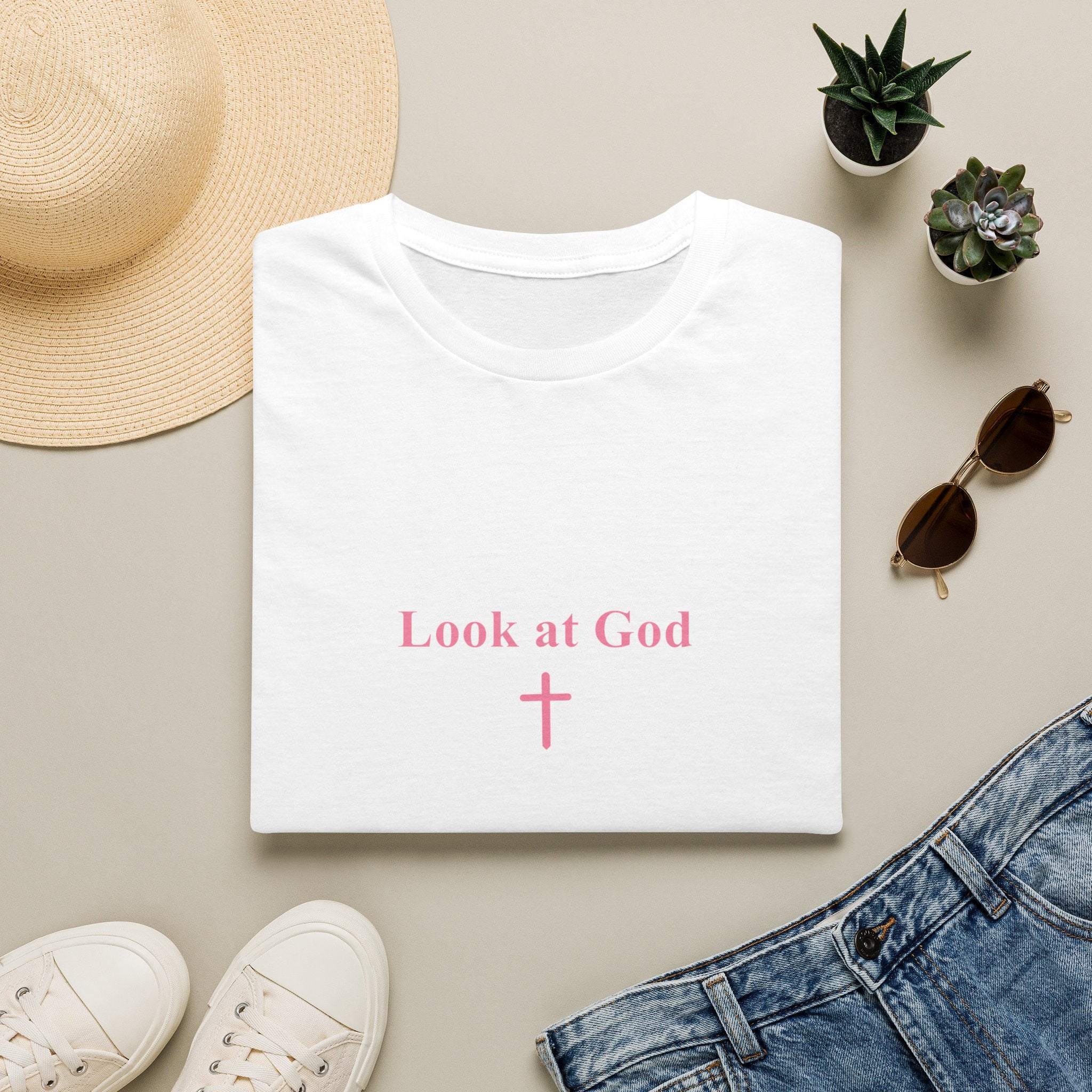 Look at God Christian T-Shirt – Won’t He Do It Faith Tee