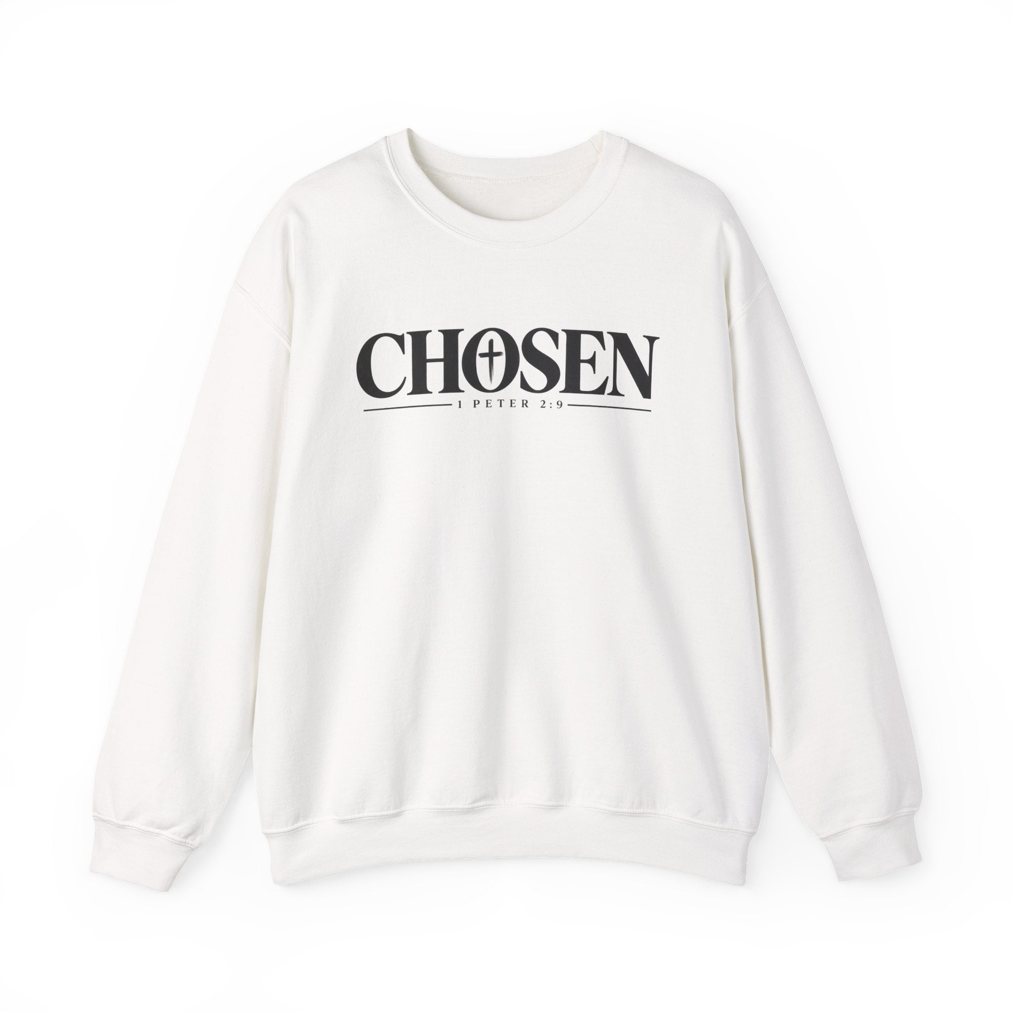 CHOSEN Christian Crewneck Sweatshirt – 1 Peter 2:9 Faith Sweatshirt
