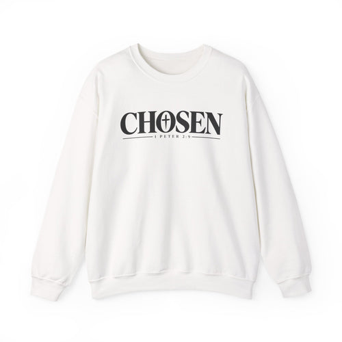CHOSEN Christian Crewneck Sweatshirt – 1 Peter 2:9 Faith Sweatshirt