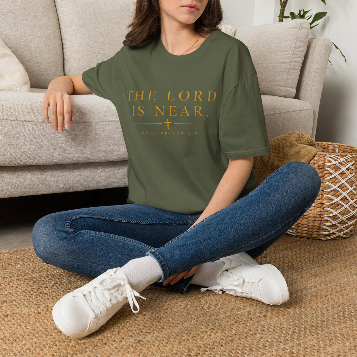 The Lord Is Near Christian T-Shirt – Philippians 4:5 Minimalist Faith Tee
