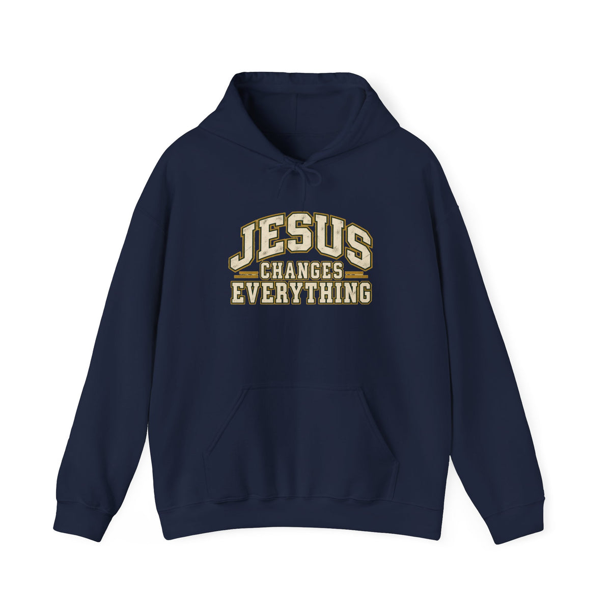Jesus Changes Everything – Vintage Varsity Hoodie