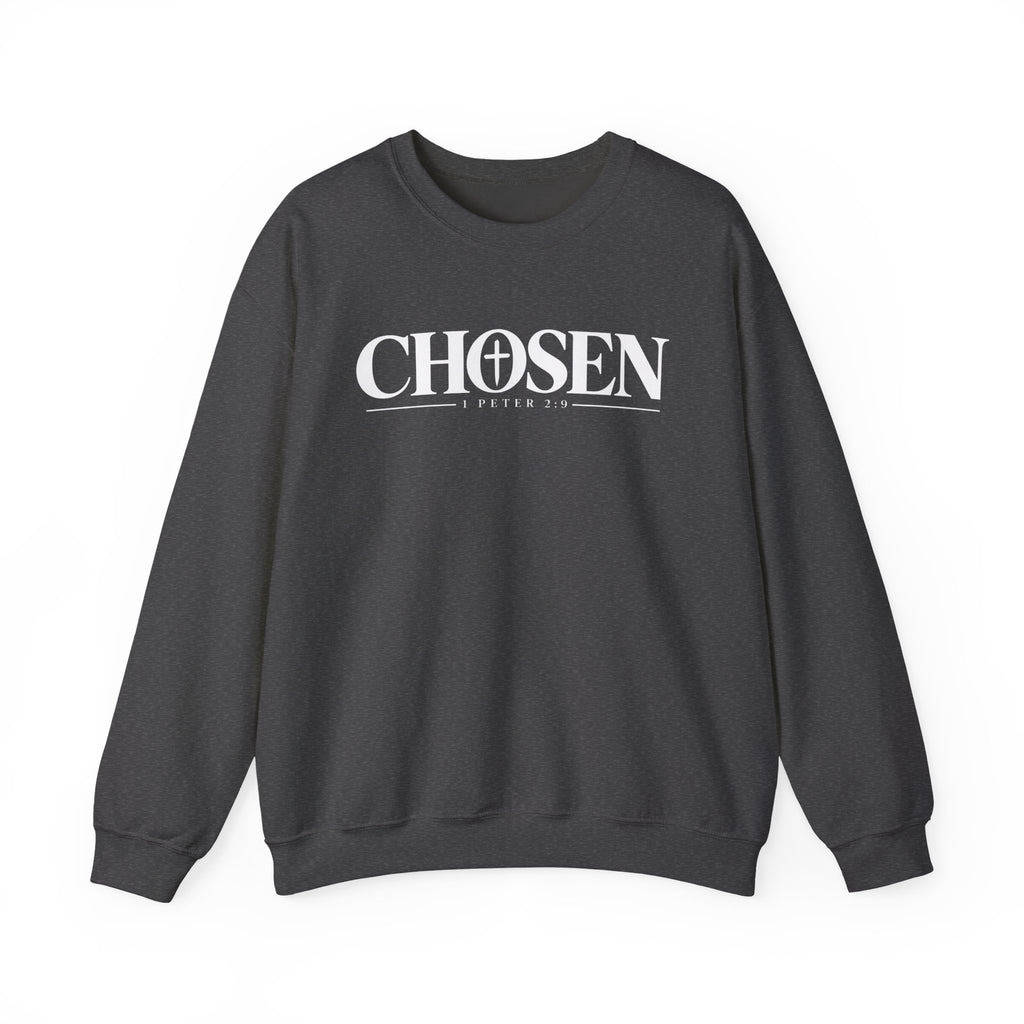 CHOSEN Christian Crewneck Sweatshirt – 1 Peter 2:9 Faith Sweatshirt