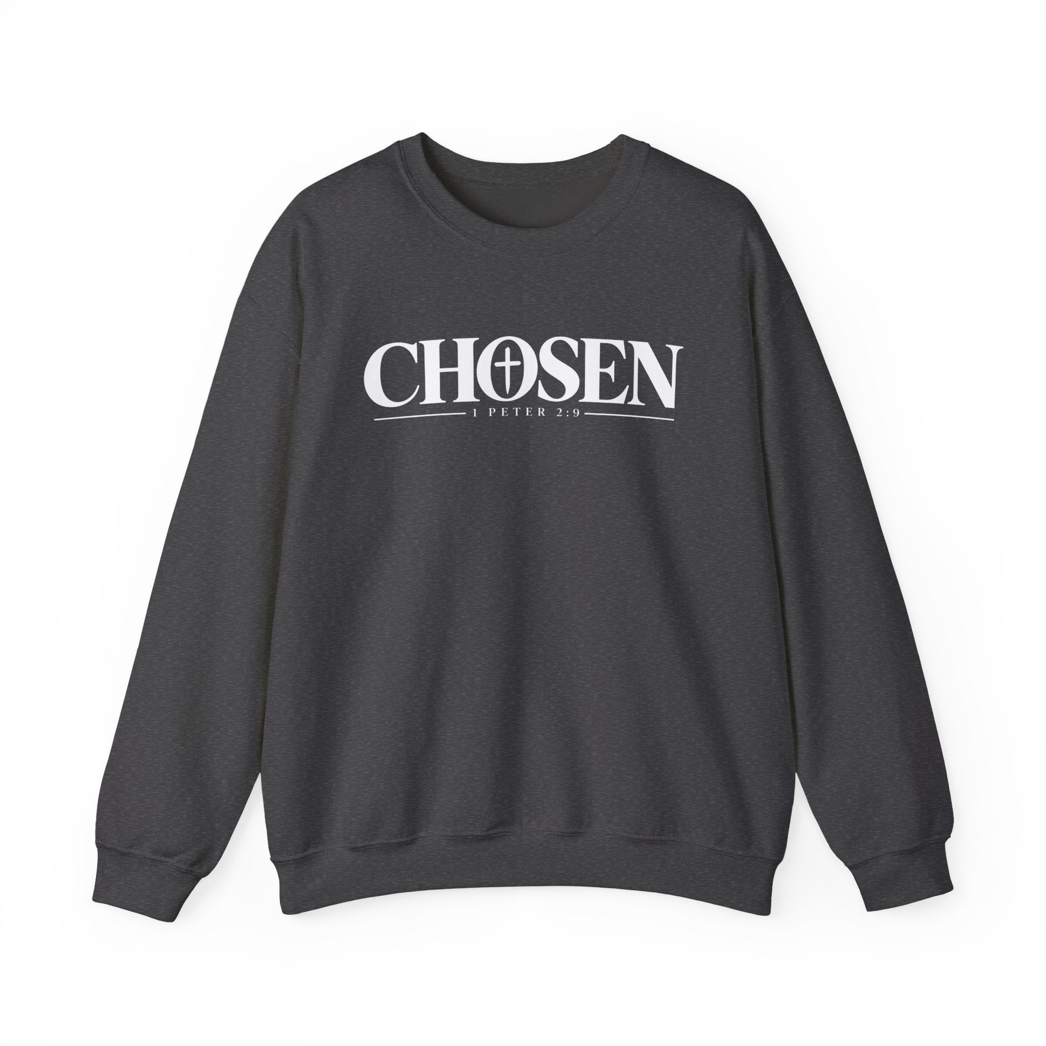 CHOSEN Christian Crewneck Sweatshirt – 1 Peter 2:9 Faith Sweatshirt
