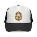 Faith Over Fear Christian Trucker Hat – Bold Cross Faith Cap