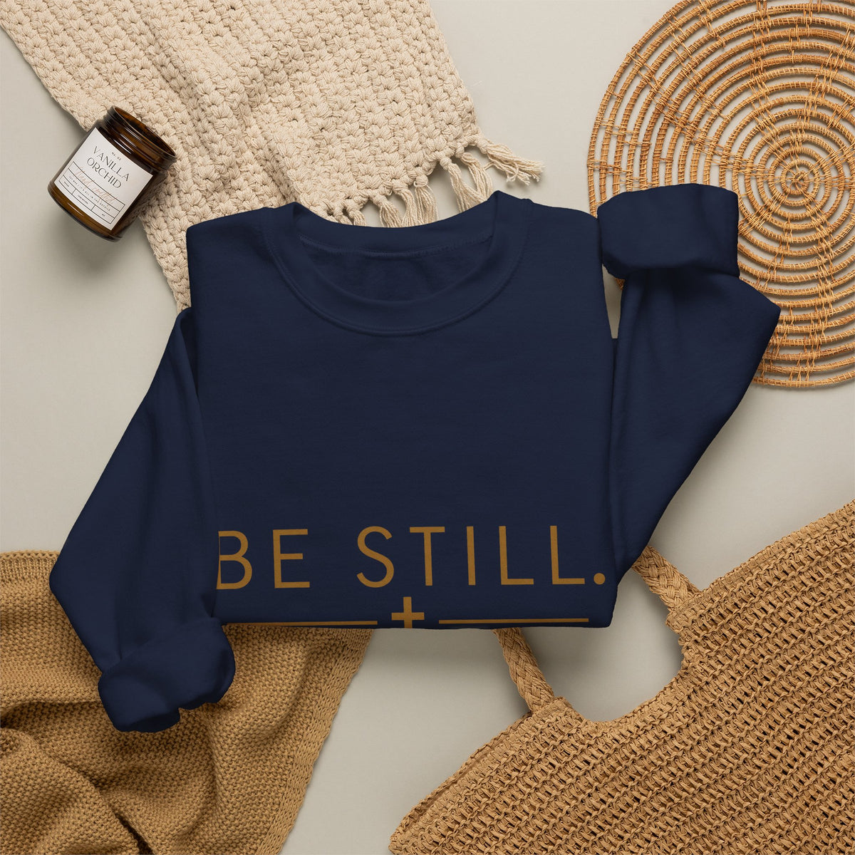 Be Still Christian Crewneck Sweatshirt – Psalm 46:10