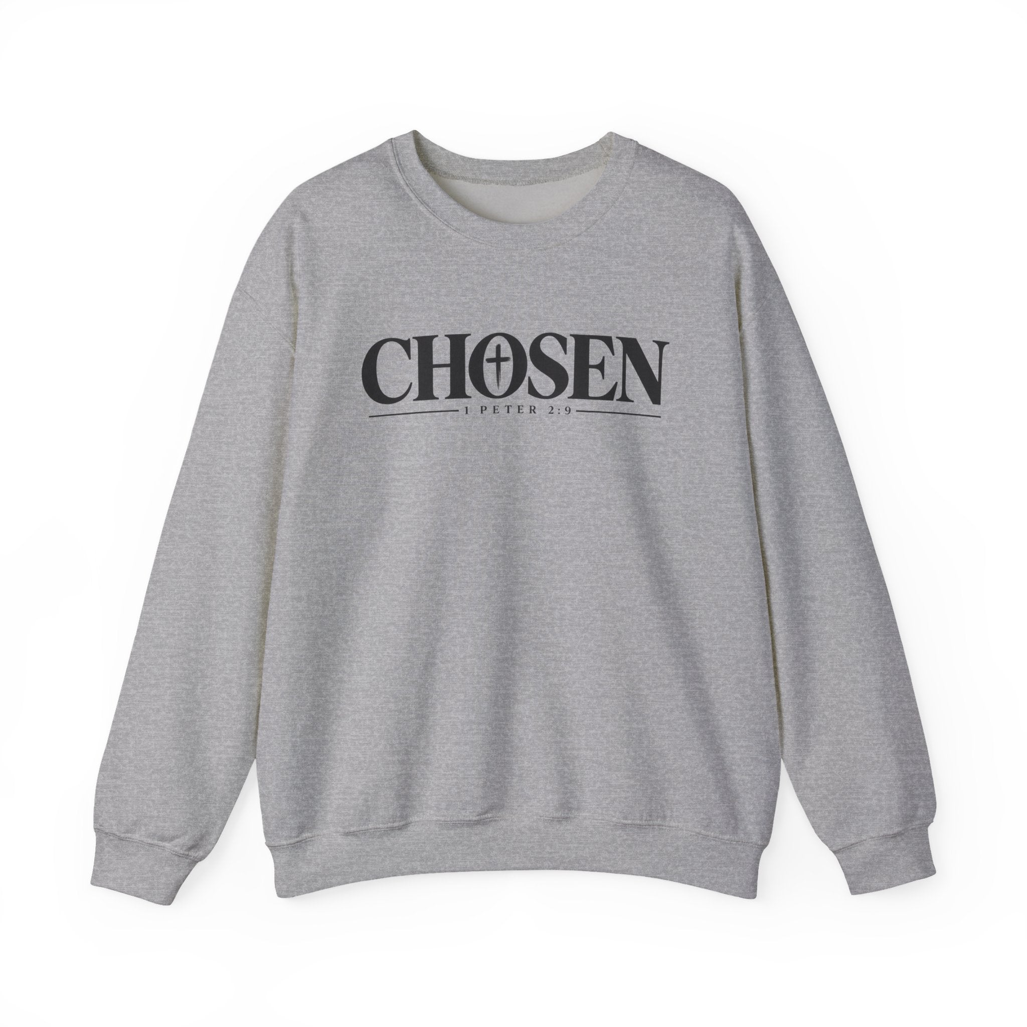 CHOSEN Christian Crewneck Sweatshirt – 1 Peter 2:9 Faith Sweatshirt