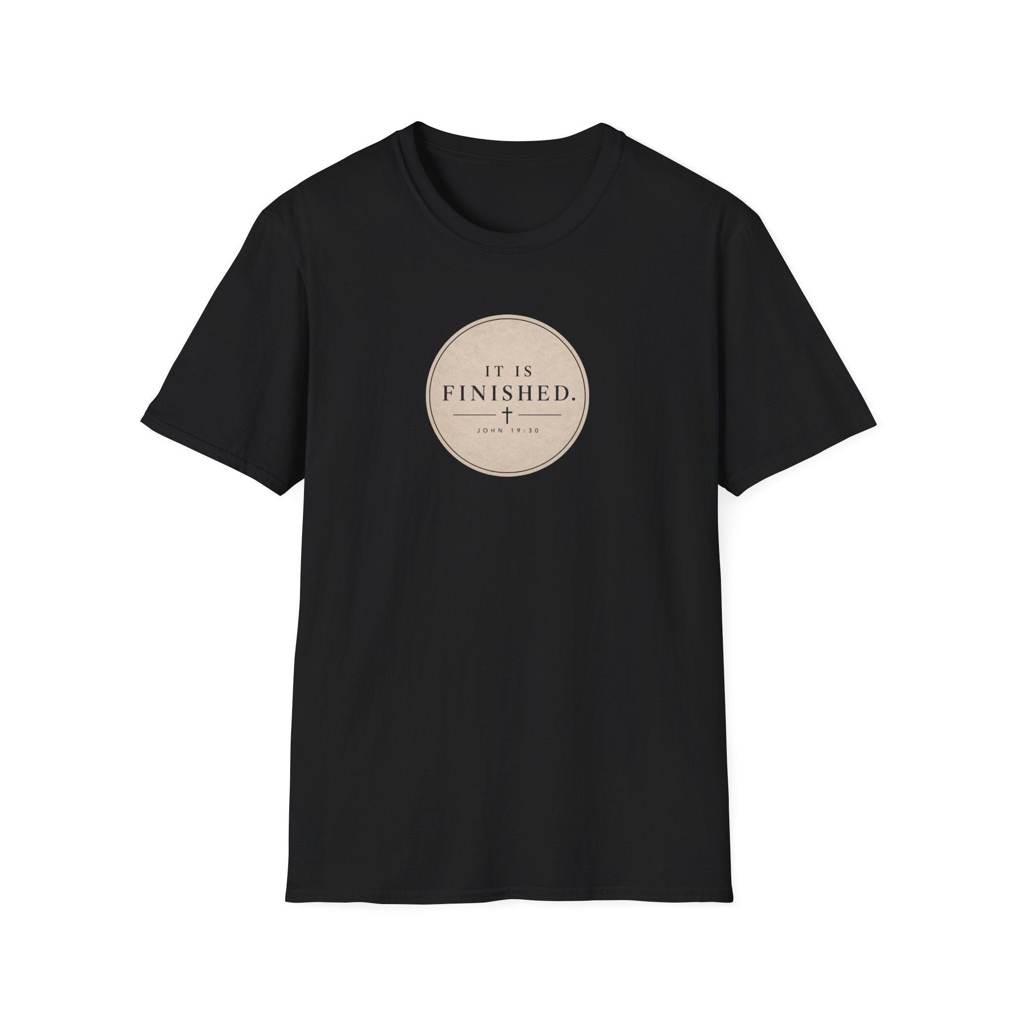 It Is Finished Christian T-Shirt – John 19:30 Minimalist Faith Graphic Tee