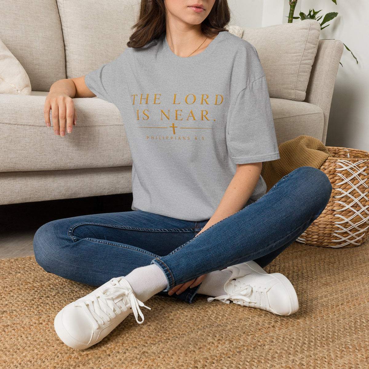 The Lord Is Near Christian T-Shirt – Philippians 4:5 Minimalist Faith Tee