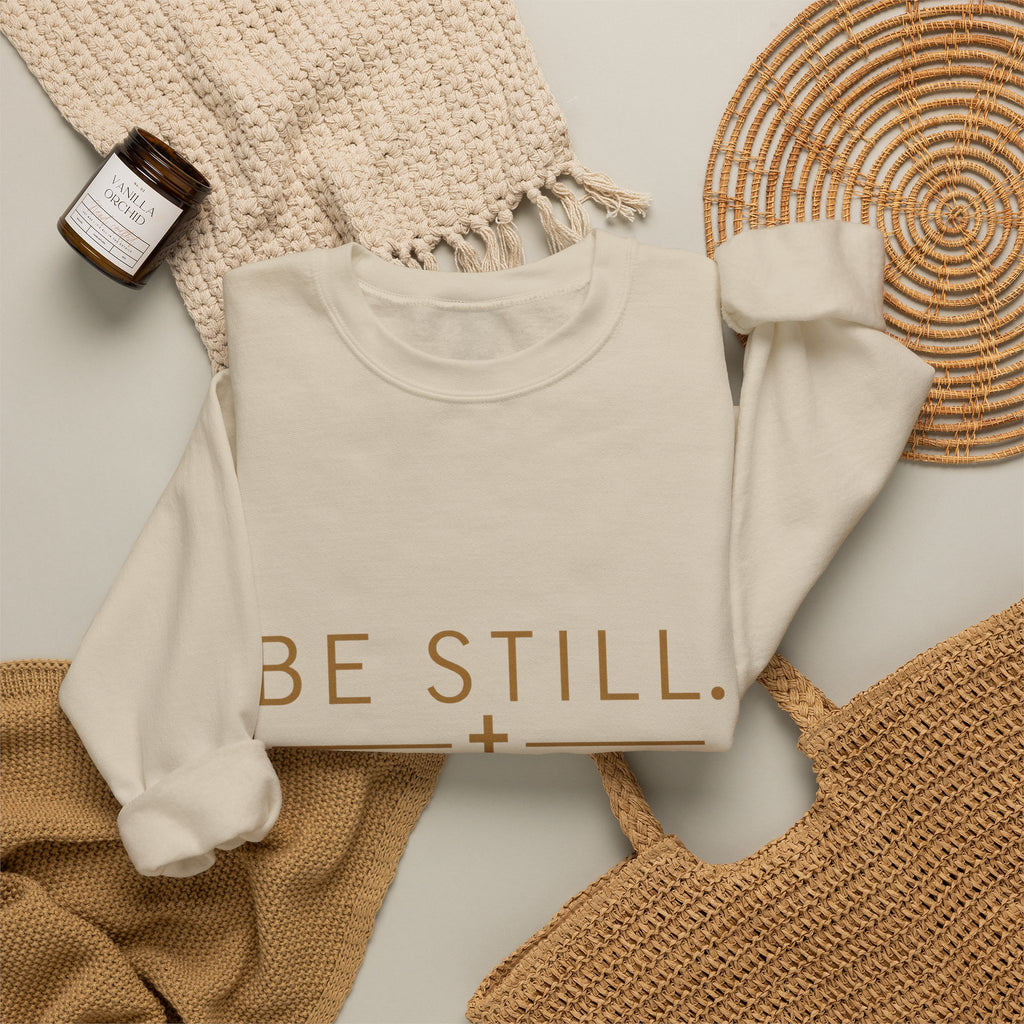 Be Still Christian Crewneck Sweatshirt – Psalm 46:10
