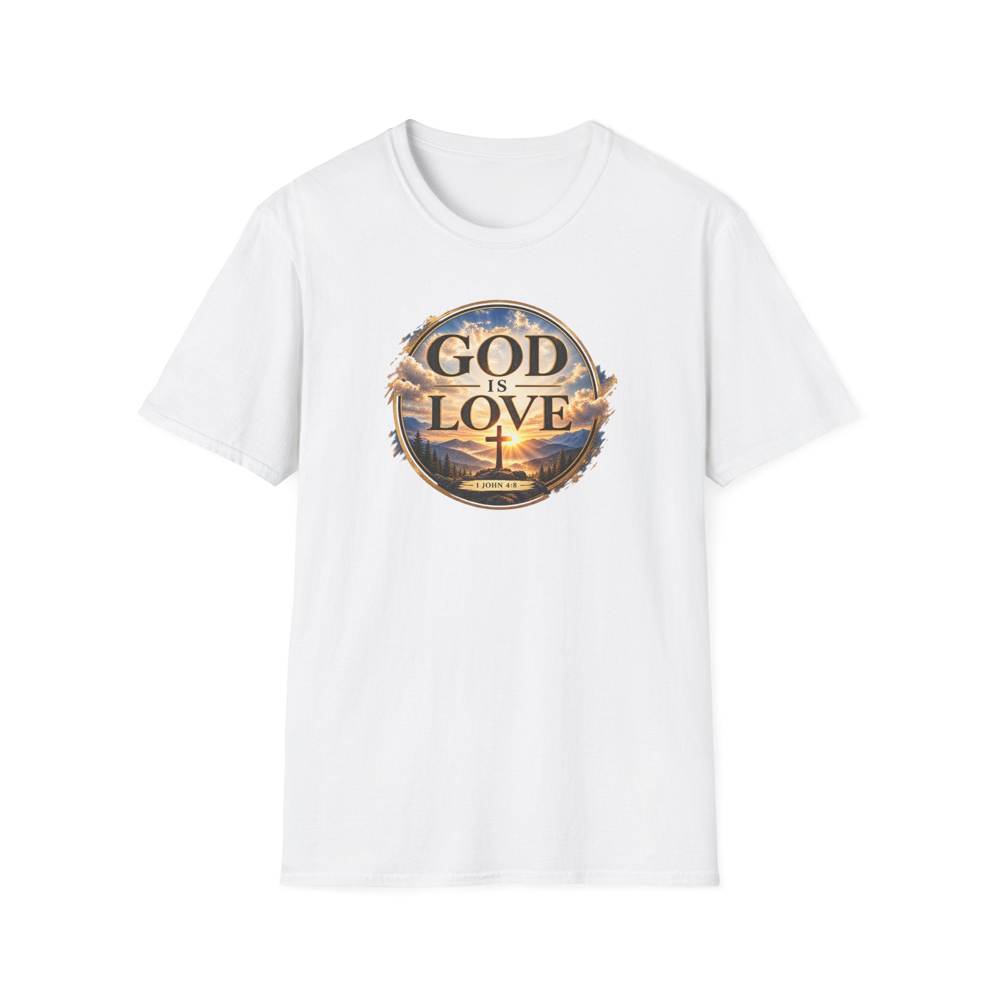 God Is Love Christian T-Shirt – 1 John 4:8 Minimalist Faith Graphic Tee