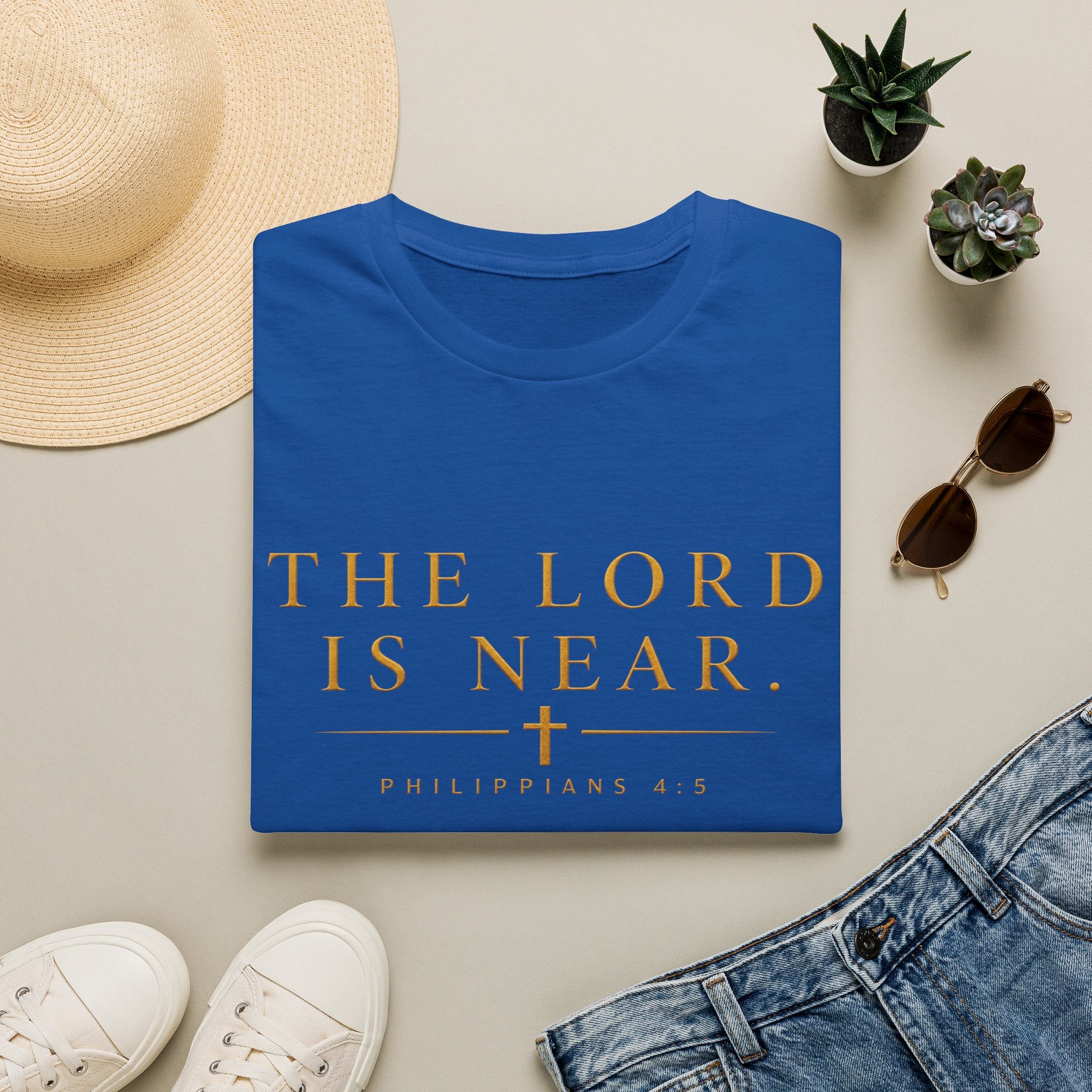 The Lord Is Near Christian T-Shirt – Philippians 4:5 Minimalist Faith Tee