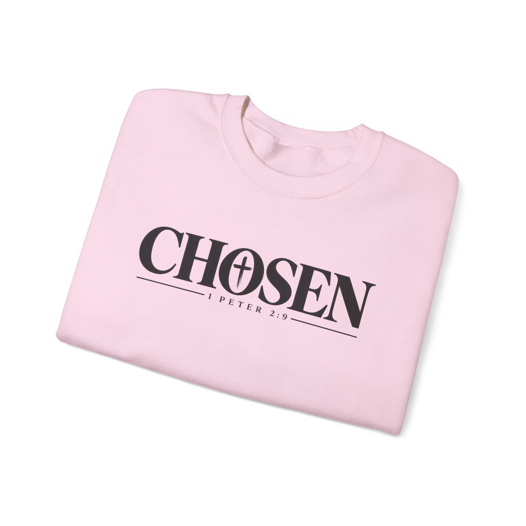 CHOSEN Christian Crewneck Sweatshirt – 1 Peter 2:9 Faith Sweatshirt
