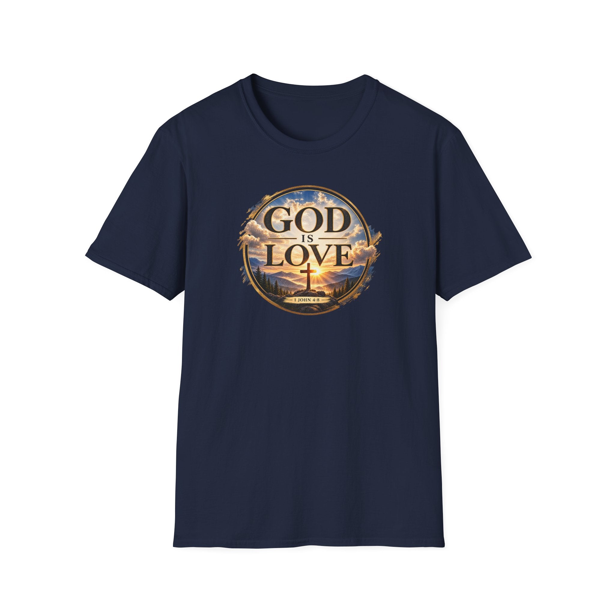 God Is Love Christian T-Shirt – 1 John 4:8 Minimalist Faith Graphic Tee