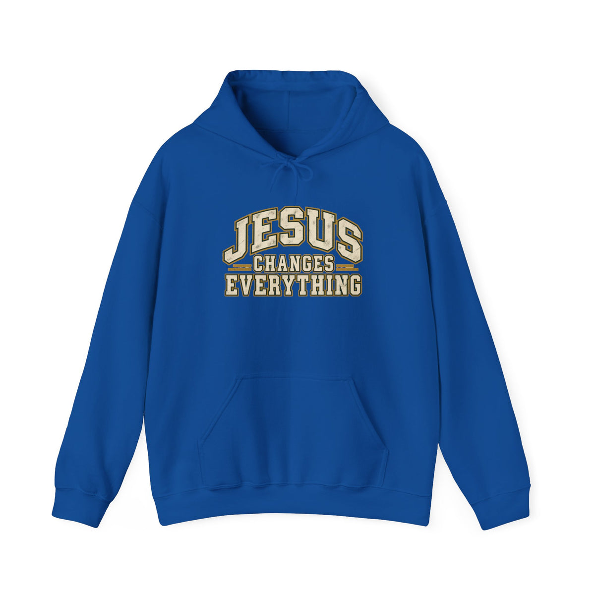 Jesus Changes Everything – Vintage Varsity Hoodie