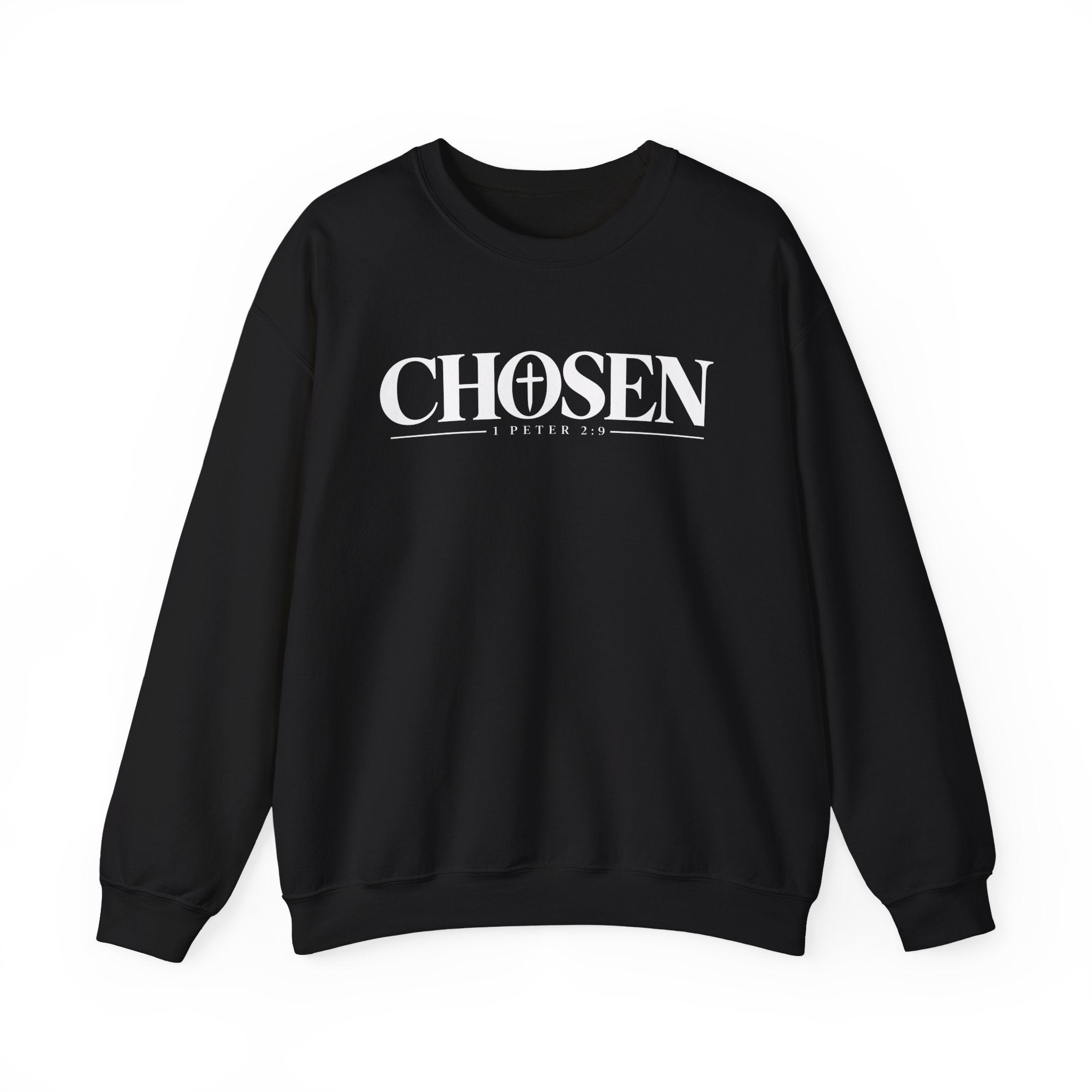 CHOSEN Christian Crewneck Sweatshirt – 1 Peter 2:9 Faith Sweatshirt